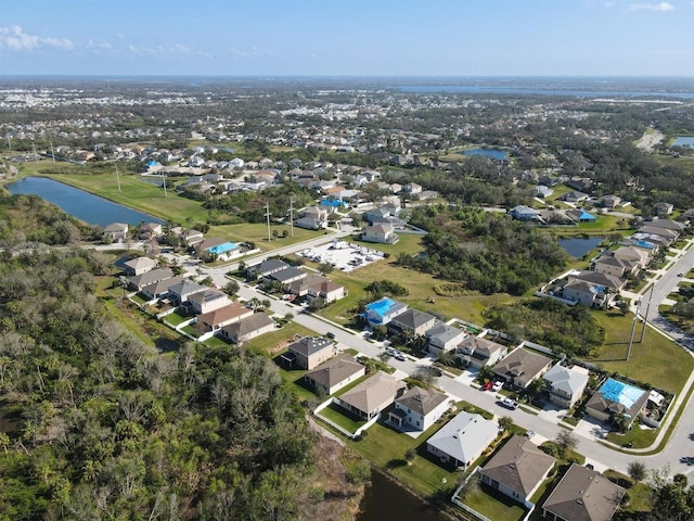 5718 Broad River Run, Ellenton, FL 34222 - aerial overview of property's location with a nearby body of water and nearby suburban area