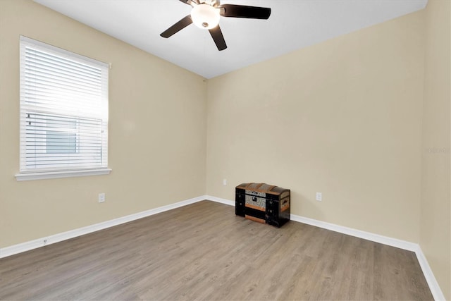 5718 Broad River Run, Ellenton, FL 34222 - unfurnished room with wood finished floors and ceiling fan