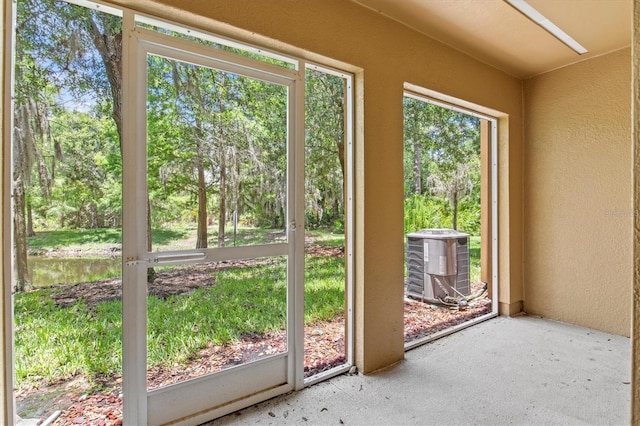 view of doorway to outside