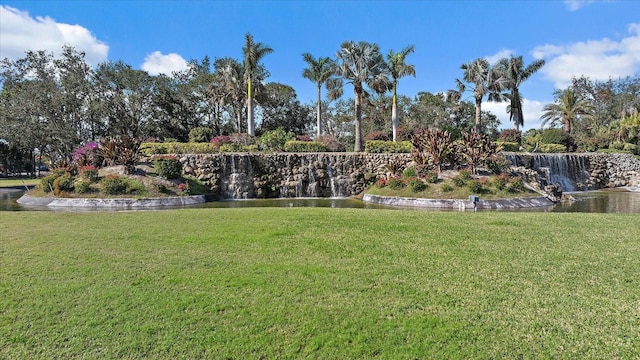 view of home's community featuring a lawn