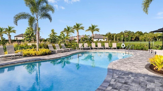 view of pool with a patio