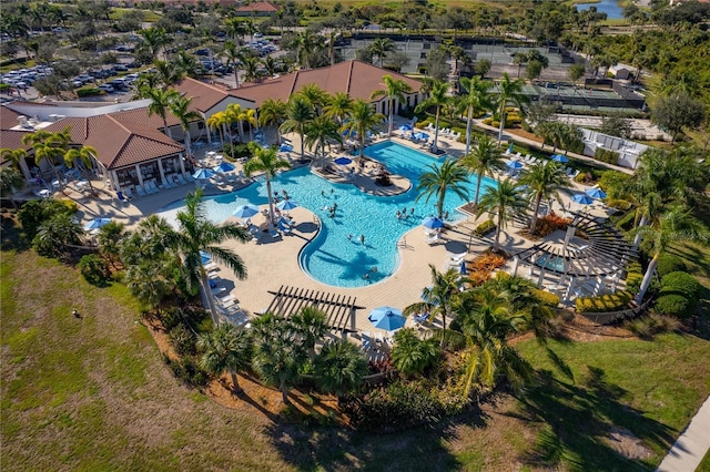 birds eye view of property