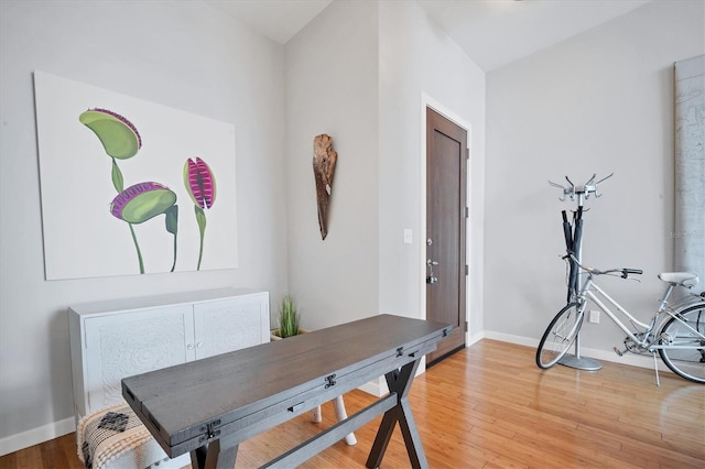 interior space featuring hardwood / wood-style flooring