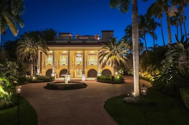 exterior space with a balcony