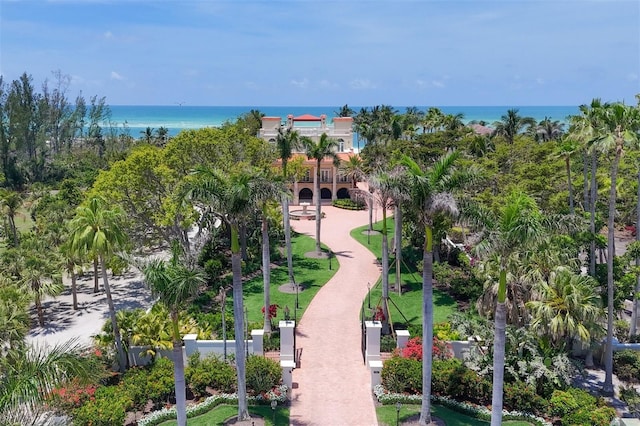 1067 Westway Dr, Sarasota, FL 34236 - view of community featuring a water view