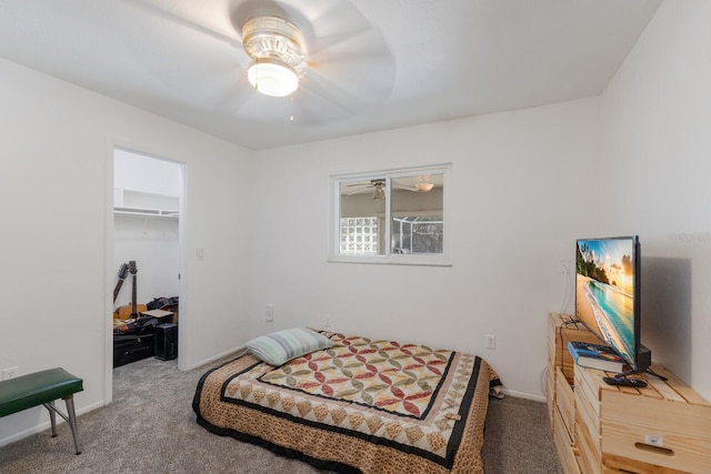 bedroom featuring carpet floors and baseboards