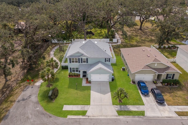 aerial view of property and surrounding area