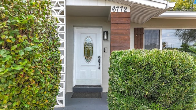 view of doorway to property