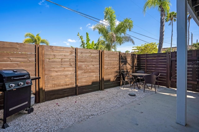 view of patio / terrace featuring grilling area