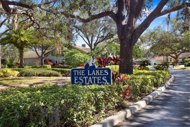 view of community sign