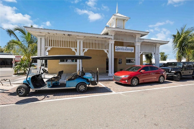 view of parking / parking lot