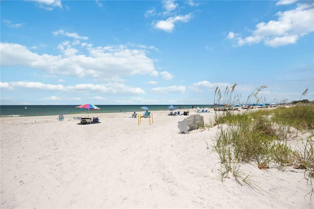 water view featuring a beach view