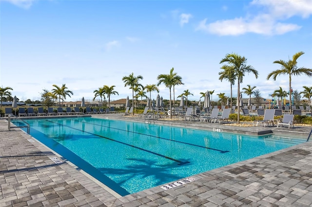 view of pool with a patio area