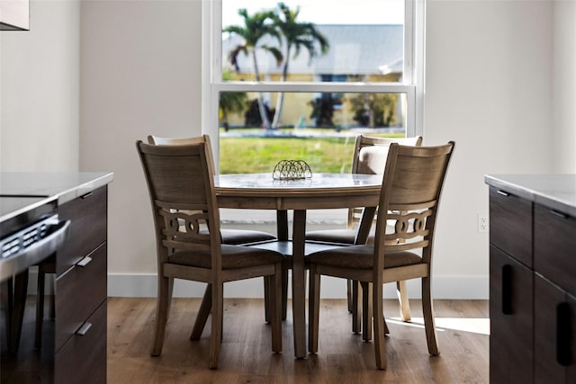 dining area featuring hardwood / wood-style flooring