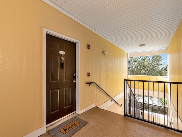 view of doorway to property