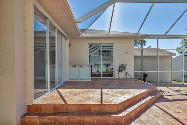 view of sunroom