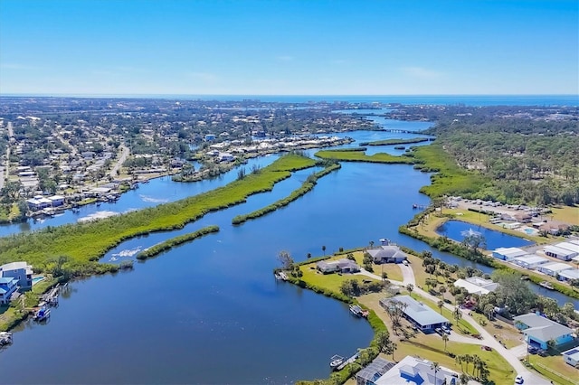 aerial view of a large body of water