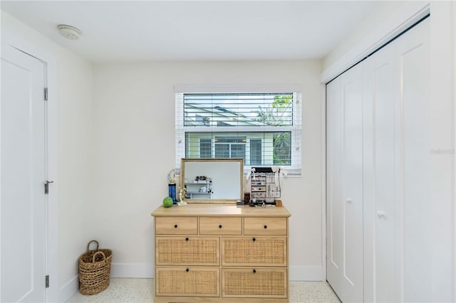 bedroom with a closet