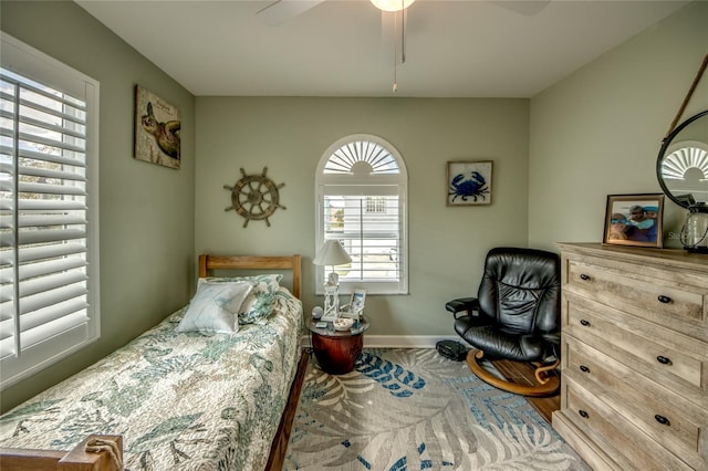 bedroom with ceiling fan