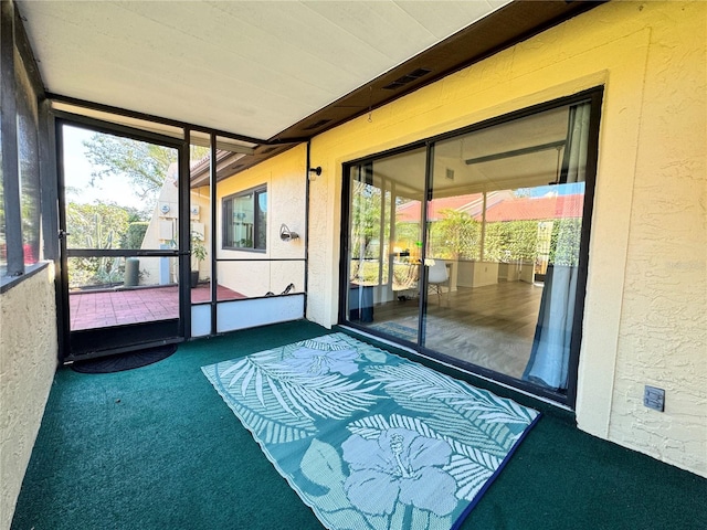 view of sunroom