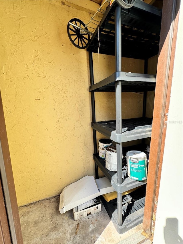 view of storage room