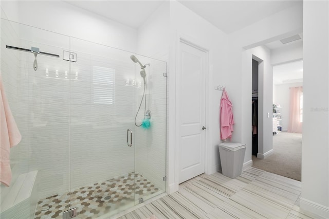 bathroom with walk in shower