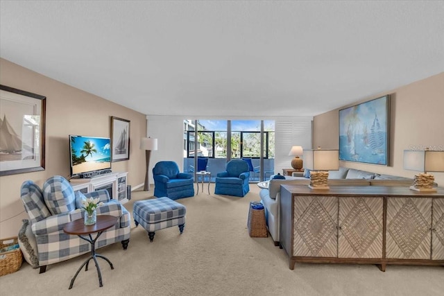 view of carpeted living room