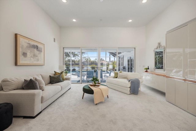 view of carpeted living room