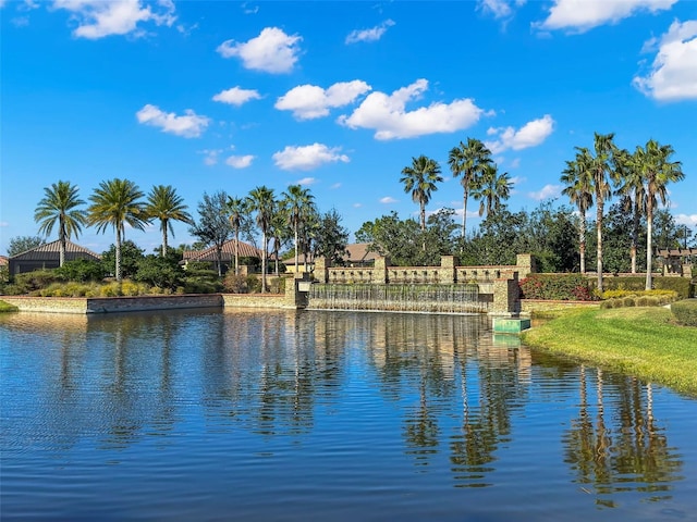 view of water feature