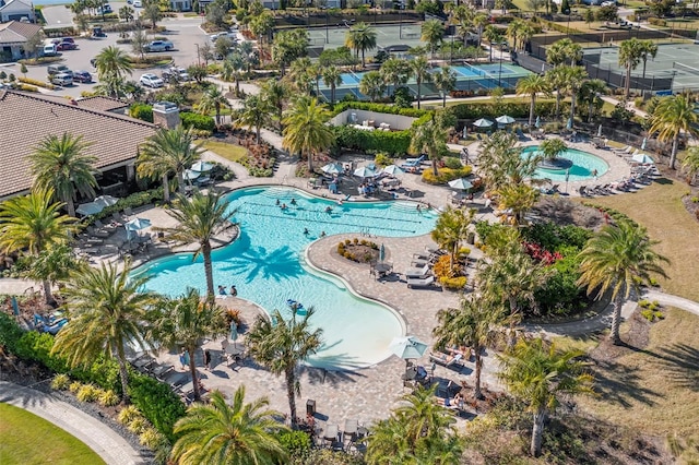 view of pool featuring a patio area