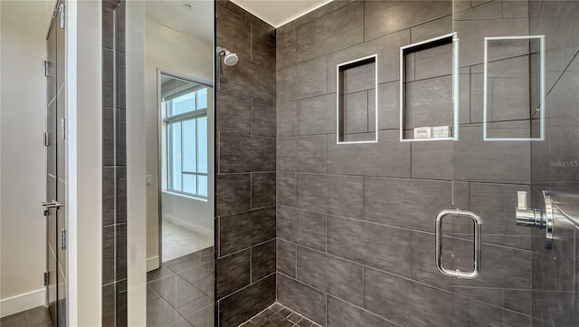 full bathroom with a stall shower