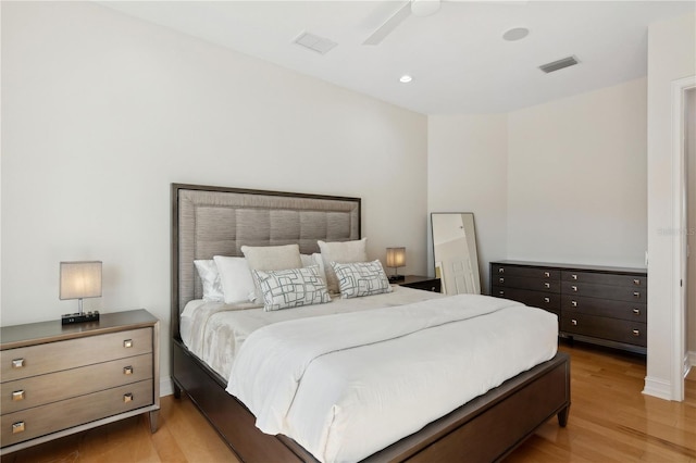 13315 Palmers Creek Ter, Lakewood Ranch, FL 34202 - bedroom featuring hardwood / wood-style floors and ceiling fan