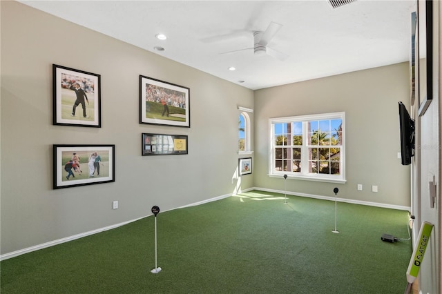 13315 Palmers Creek Ter, Lakewood Ranch, FL 34202 - carpeted empty room featuring ceiling fan