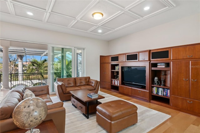 13315 Palmers Creek Ter, Lakewood Ranch, FL 34202 - living room with light hardwood / wood-style flooring
