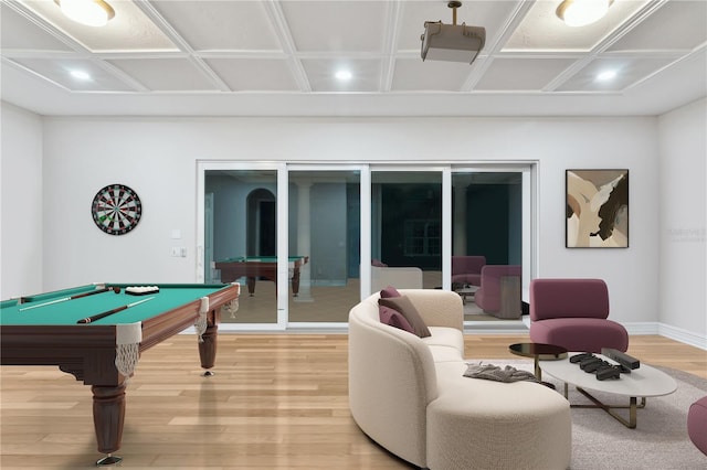 13315 Palmers Creek Ter, Lakewood Ranch, FL 34202 - rec room featuring hardwood / wood-style flooring and billiards