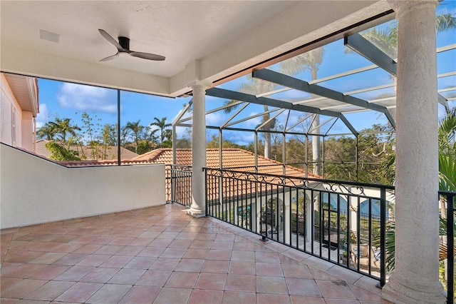 13315 Palmers Creek Ter, Lakewood Ranch, FL 34202 - view of patio / terrace featuring ceiling fan