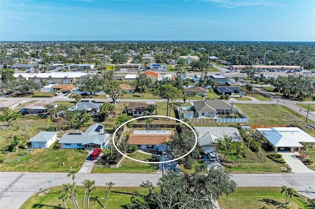 aerial view featuring a residential view