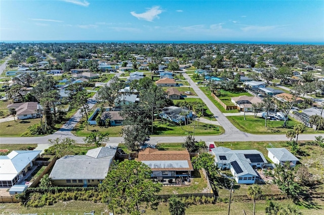 drone / aerial view with a residential view