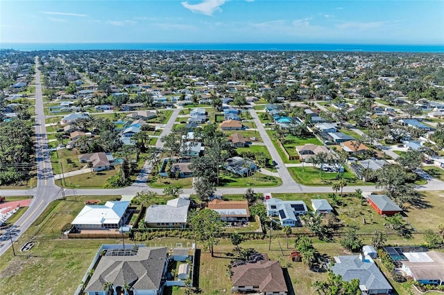 aerial view with a residential view