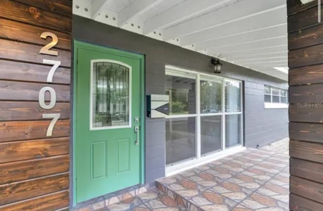 view of doorway to property