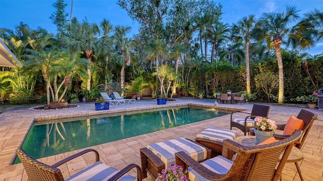 view of pool with a patio area