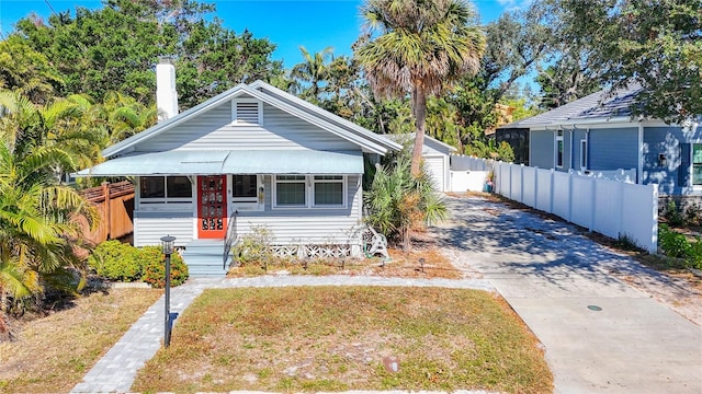 view of bungalow-style home