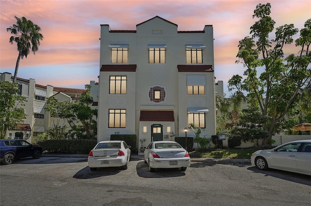 view of front of home featuring stucco siding