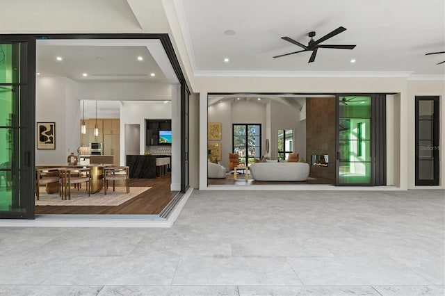 view of patio / terrace with ceiling fan