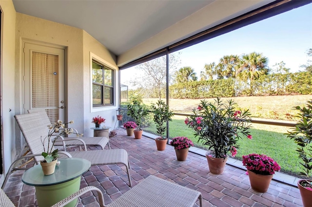 view of sunroom