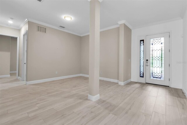 13303 Swiftwater Way, Lakewood Ranch, FL 34211 - entrance foyer featuring crown molding, light wood finished floors, and baseboards
