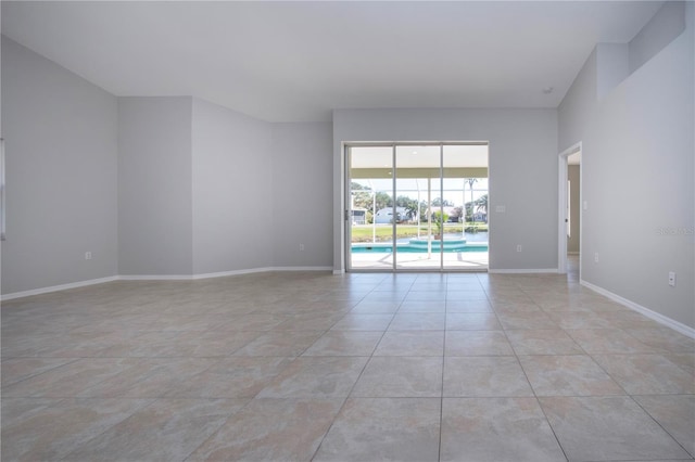 view of tiled spare room