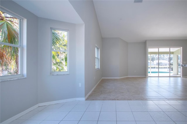 view of tiled spare room