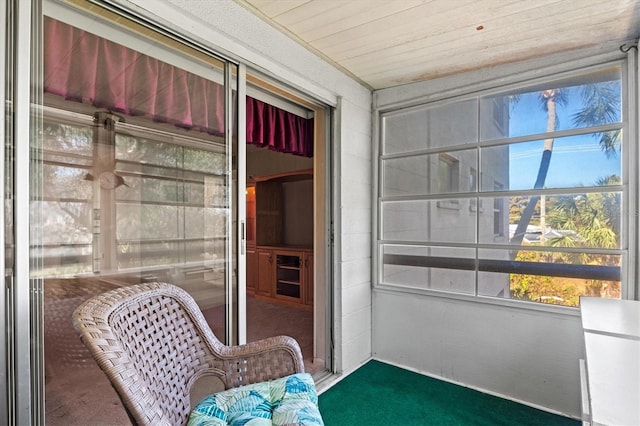 view of sunroom