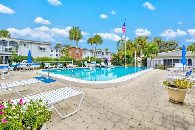 view of pool with a patio area